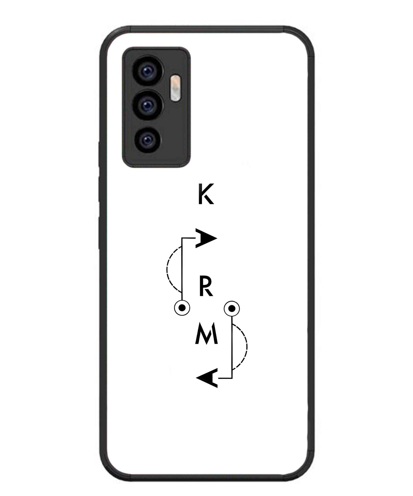 Karma Aesthetic Metal Back Cover Phone Case for Vivo v23e