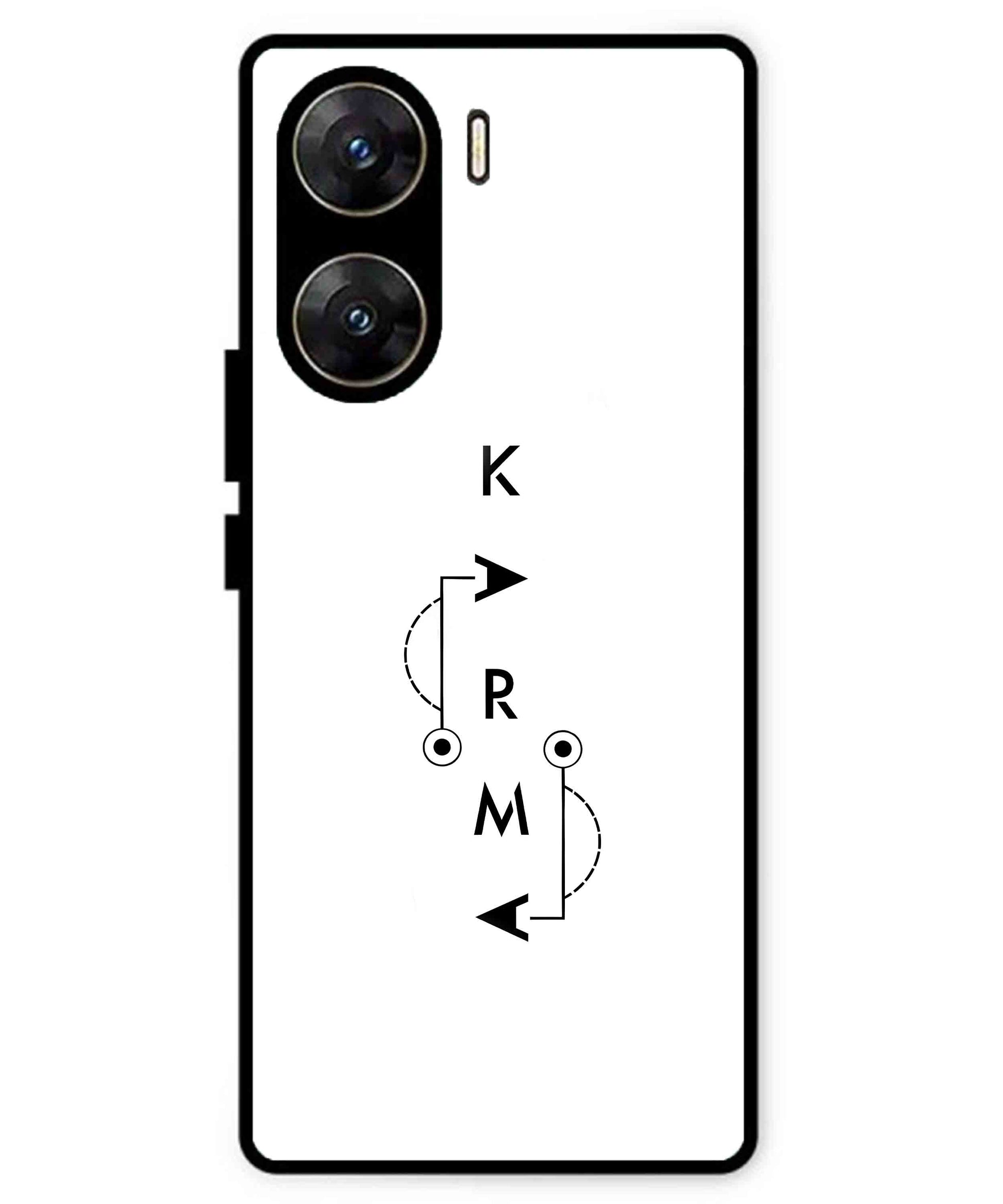 Karma Aesthetic Metal Back Cover Phone Case for Vivo v29e
