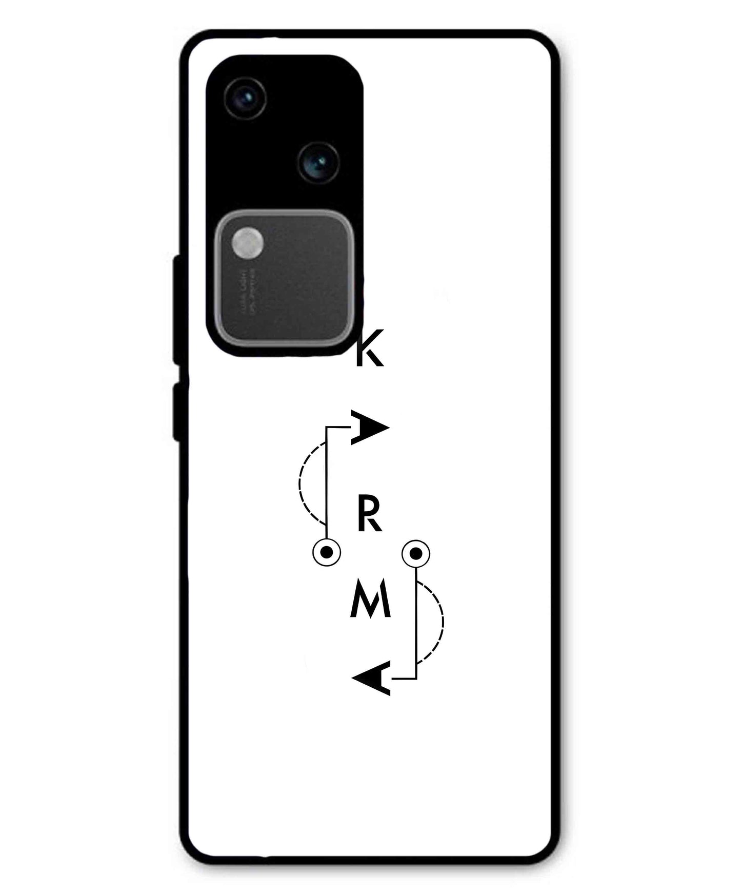 Karma Aesthetic Metal Back Cover Phone Case for Vivo v30