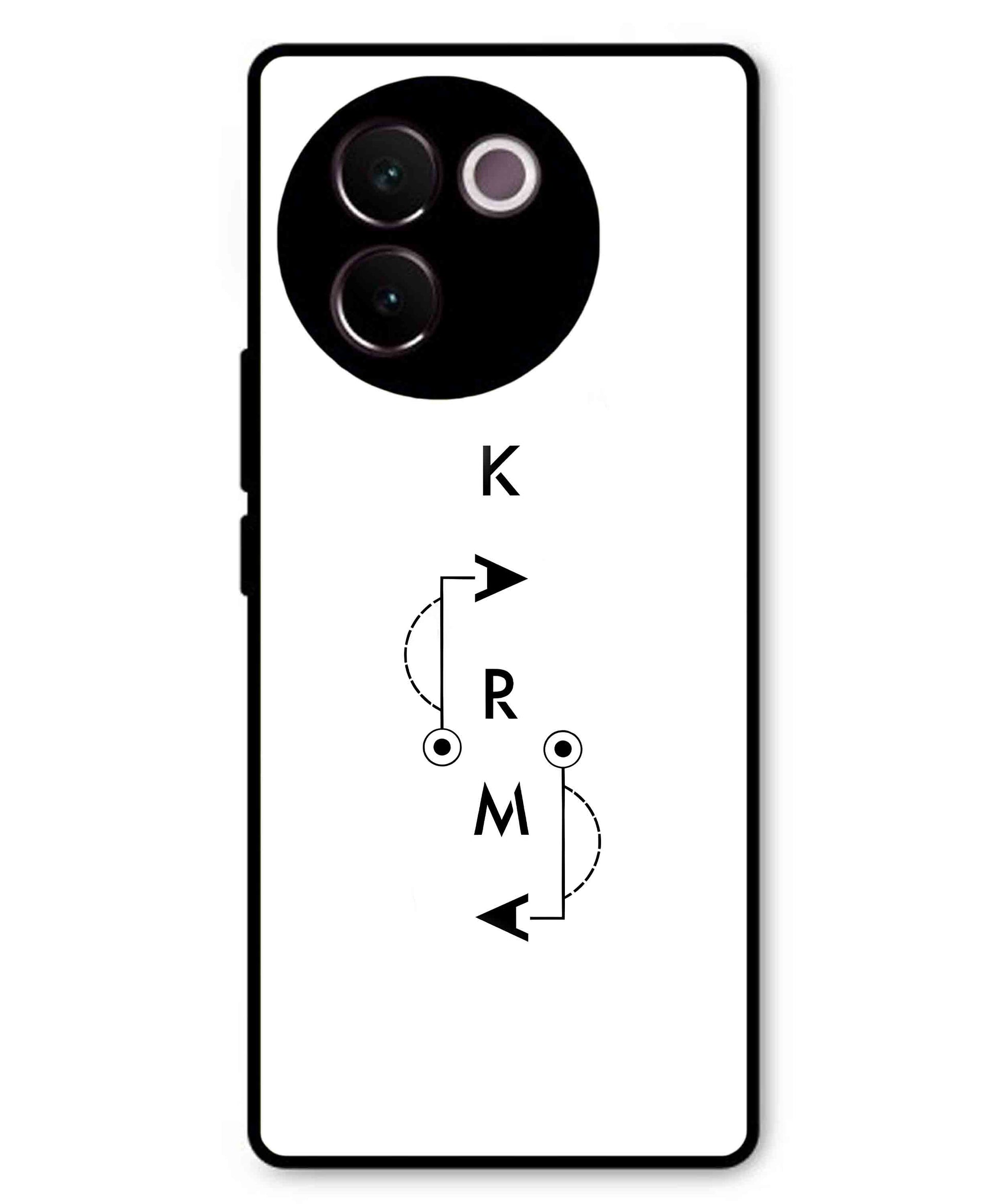 Karma Aesthetic Metal Back Cover Phone Case for Vivo v30e