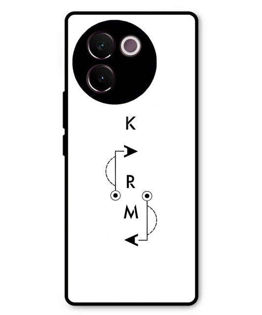 Karma Aesthetic Metal Back Cover Phone Case for Vivo v30e