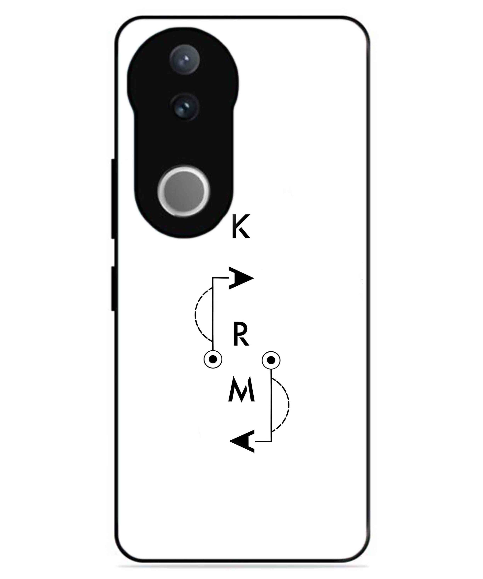 Karma Aesthetic Metal Back Cover Phone Case for Vivo v50e