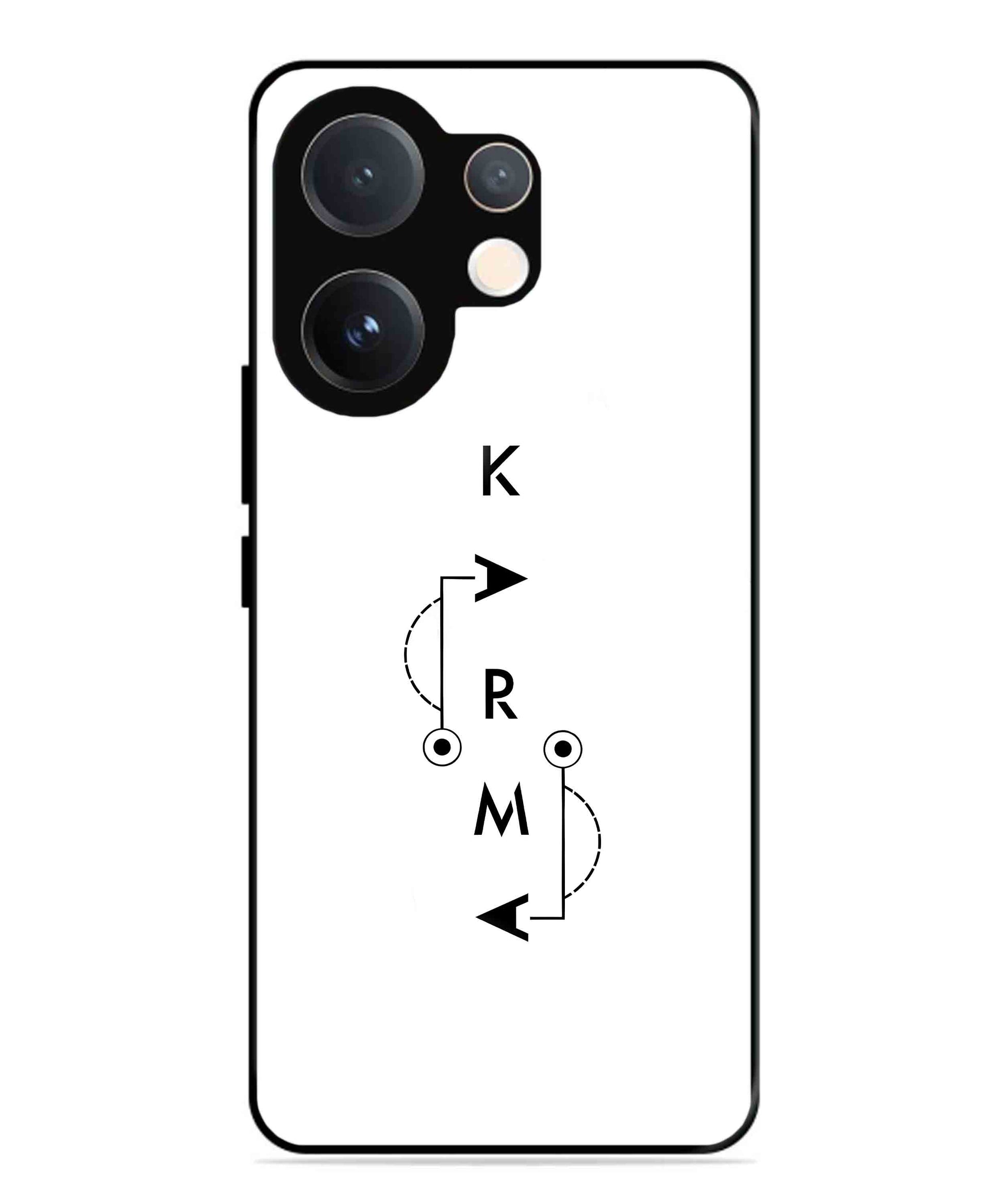 Karma Aesthetic Metal Back Cover Phone Case for Vivo v60