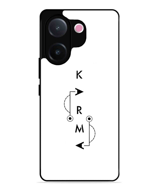 Karma Aesthetic Metal Back Cover Phone Case for Vivo v60e