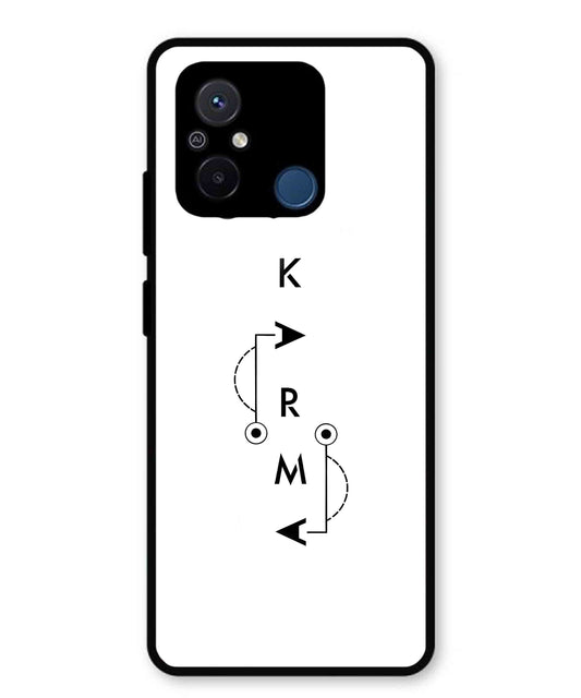 Karma Aesthetic Metal Back Cover Phone Case for Xiaomi Redmi 12C