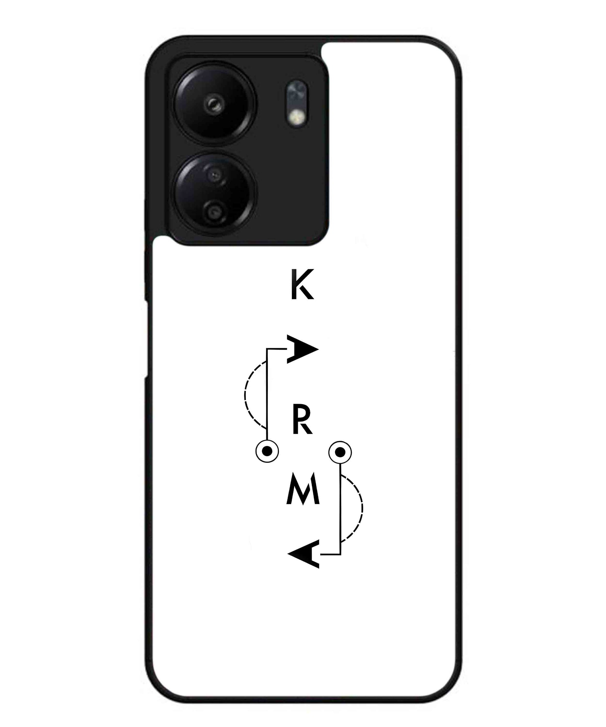 Karma Aesthetic Metal Back Cover Phone Case for Xiaomi Redmi 13C 4G