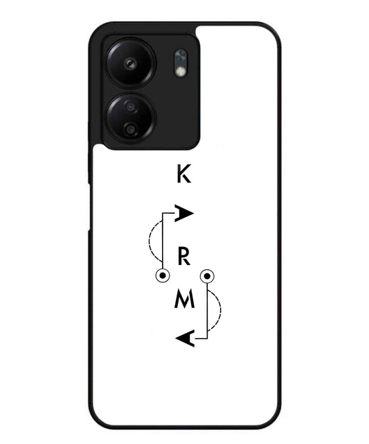 Karma Aesthetic Metal Back Cover Phone Case for Xiaomi Redmi 13C 4G