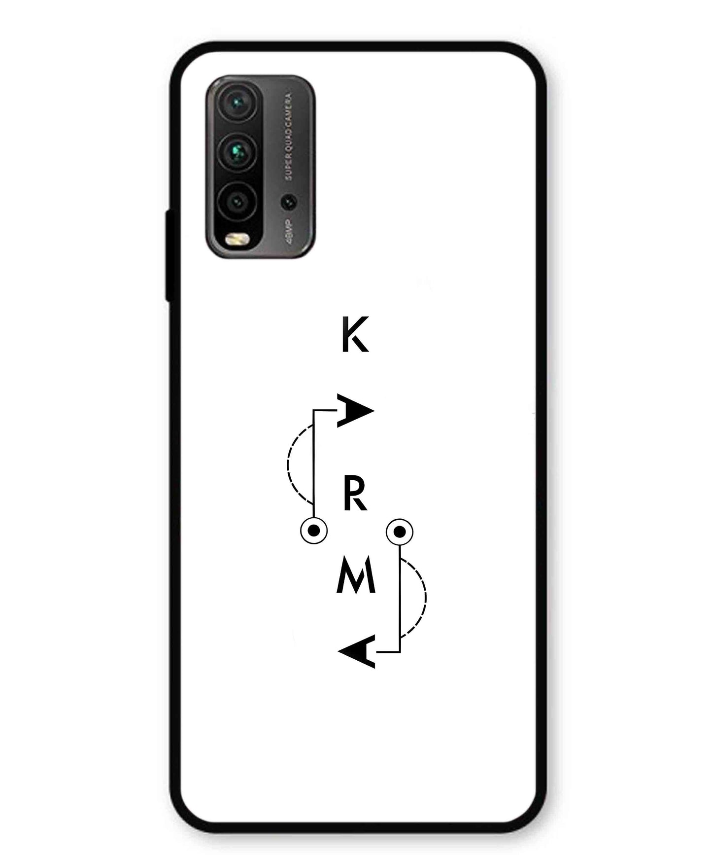Karma Aesthetic Metal Back Cover Phone Case for Xiaomi Redmi 9 Power