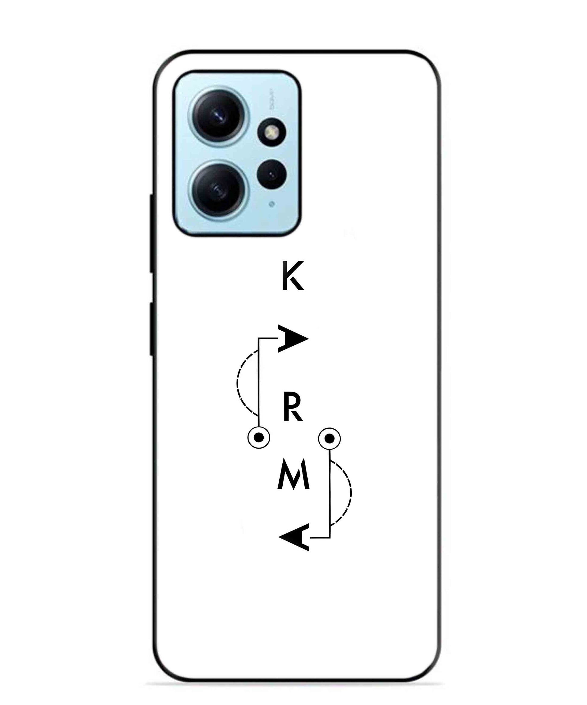 Karma Aesthetic Metal Back Cover Phone Case for Xiaomi Redmi Note 12 4G