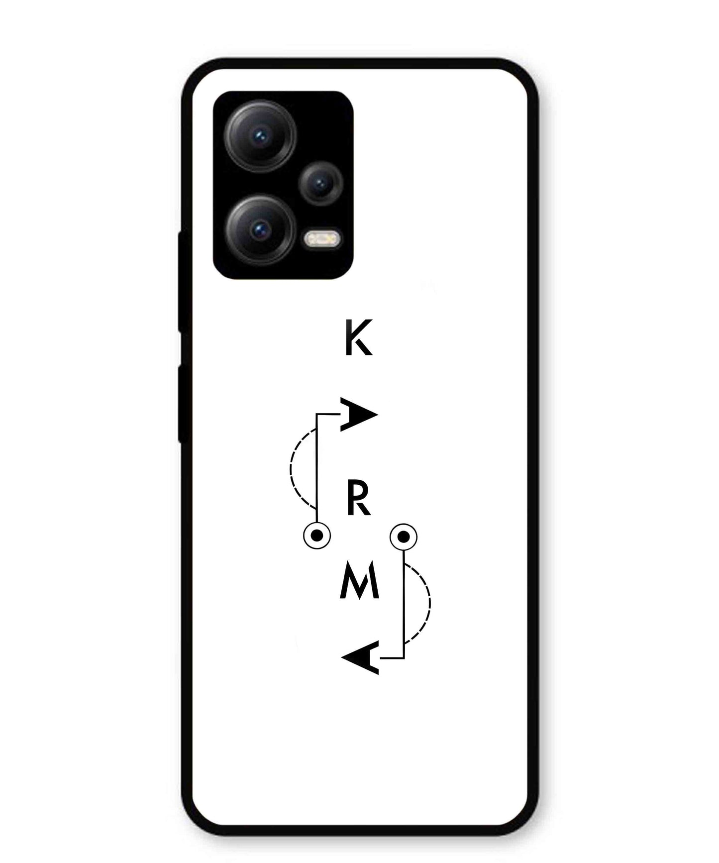 Karma Aesthetic Metal Back Cover Phone Case for Xiaomi Redmi Note 12 5G