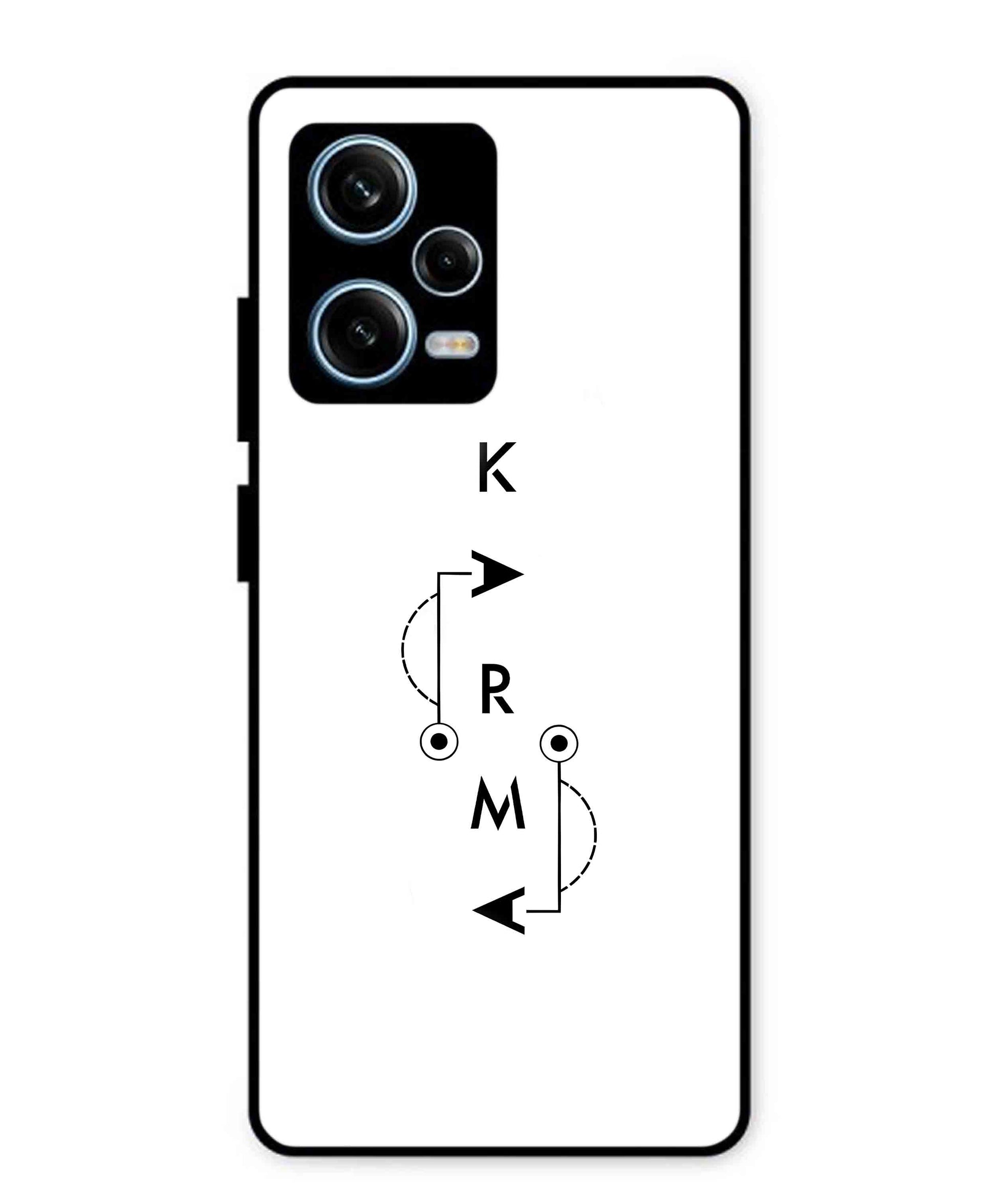 Karma Aesthetic Metal Back Cover Phone Case for Xiaomi Redmi Note 12 Pro Plus