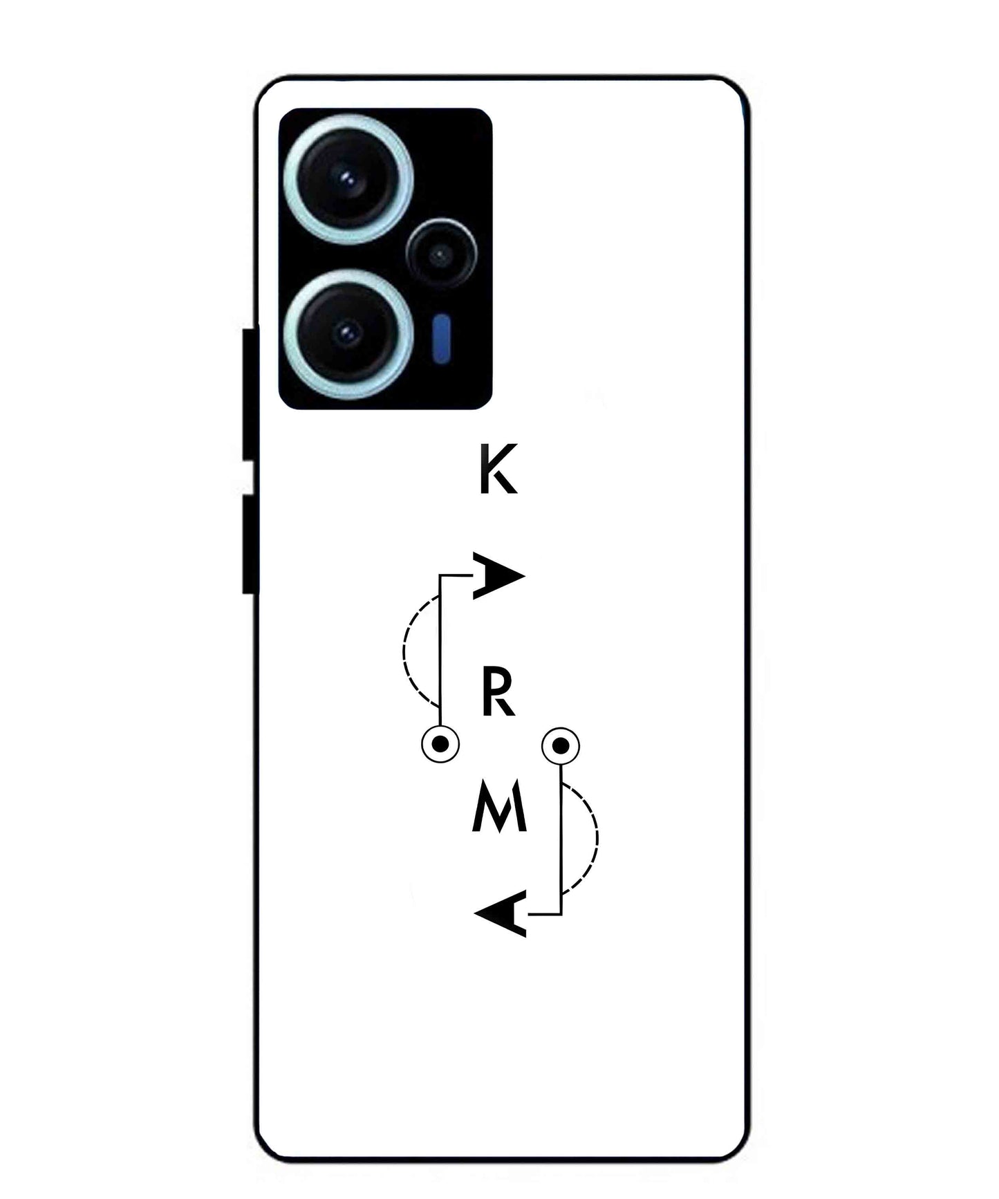 Karma Aesthetic Metal Back Cover Phone Case for Xiaomi Redmi Note 12 Turbo