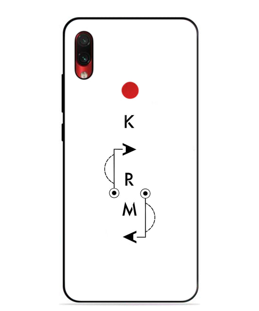 Karma Aesthetic Metal Back Cover Phone Case for Xiaomi Redmi Note 7 Pro