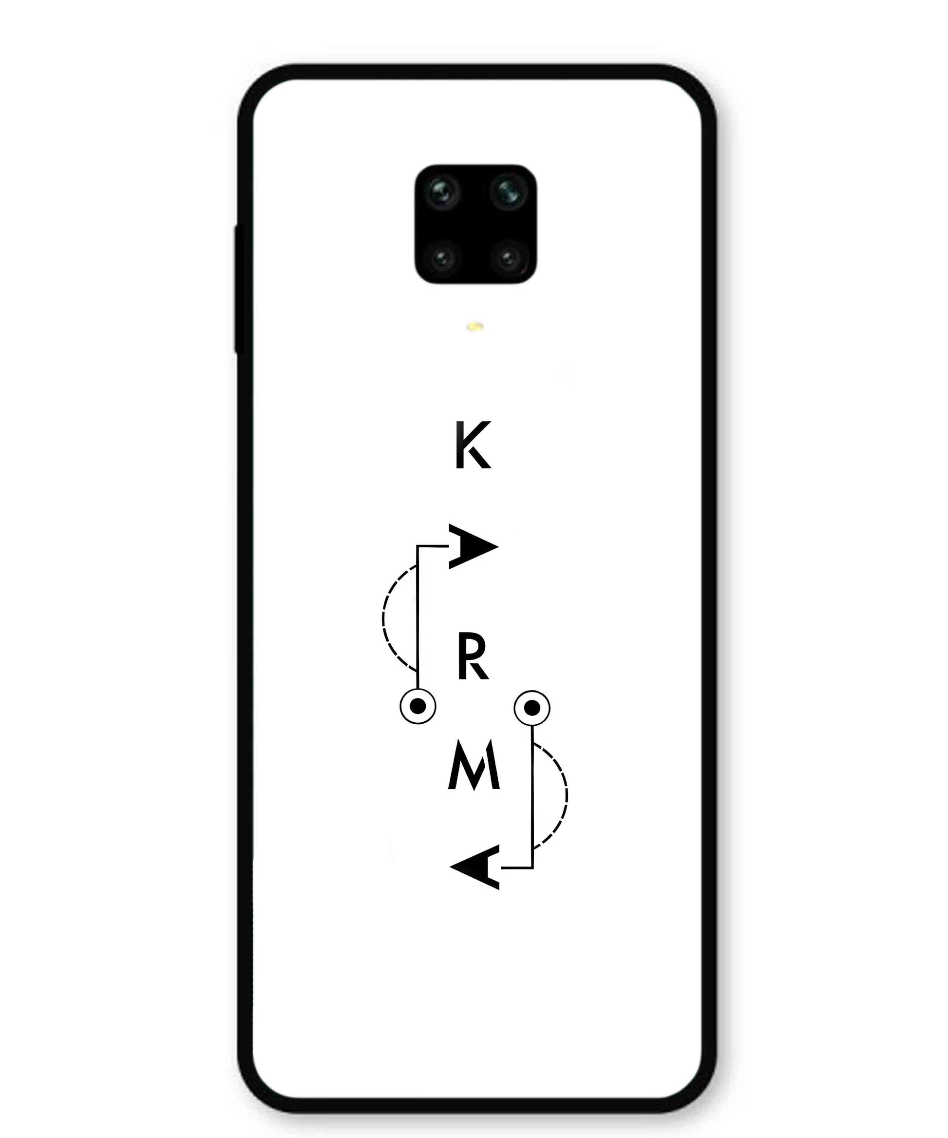 Karma Aesthetic Metal Back Cover Phone Case for Xiaomi Redmi Note 9 Pro