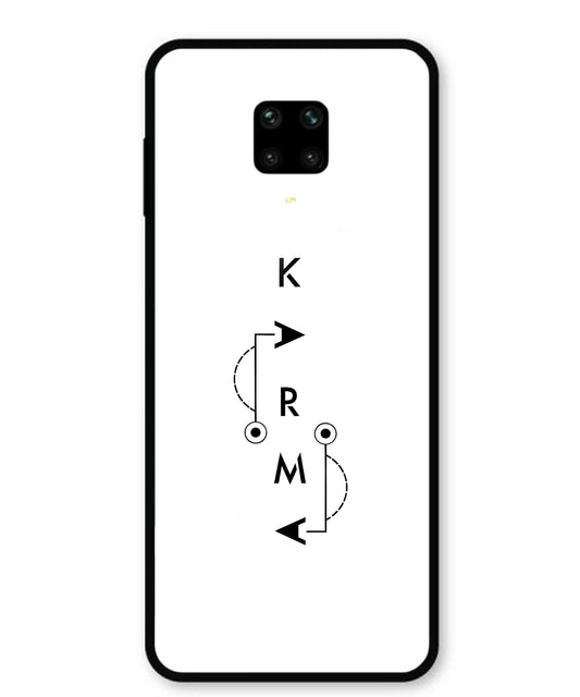 Karma Aesthetic Metal Back Cover Phone Case for Xiaomi Redmi Note 9 Pro