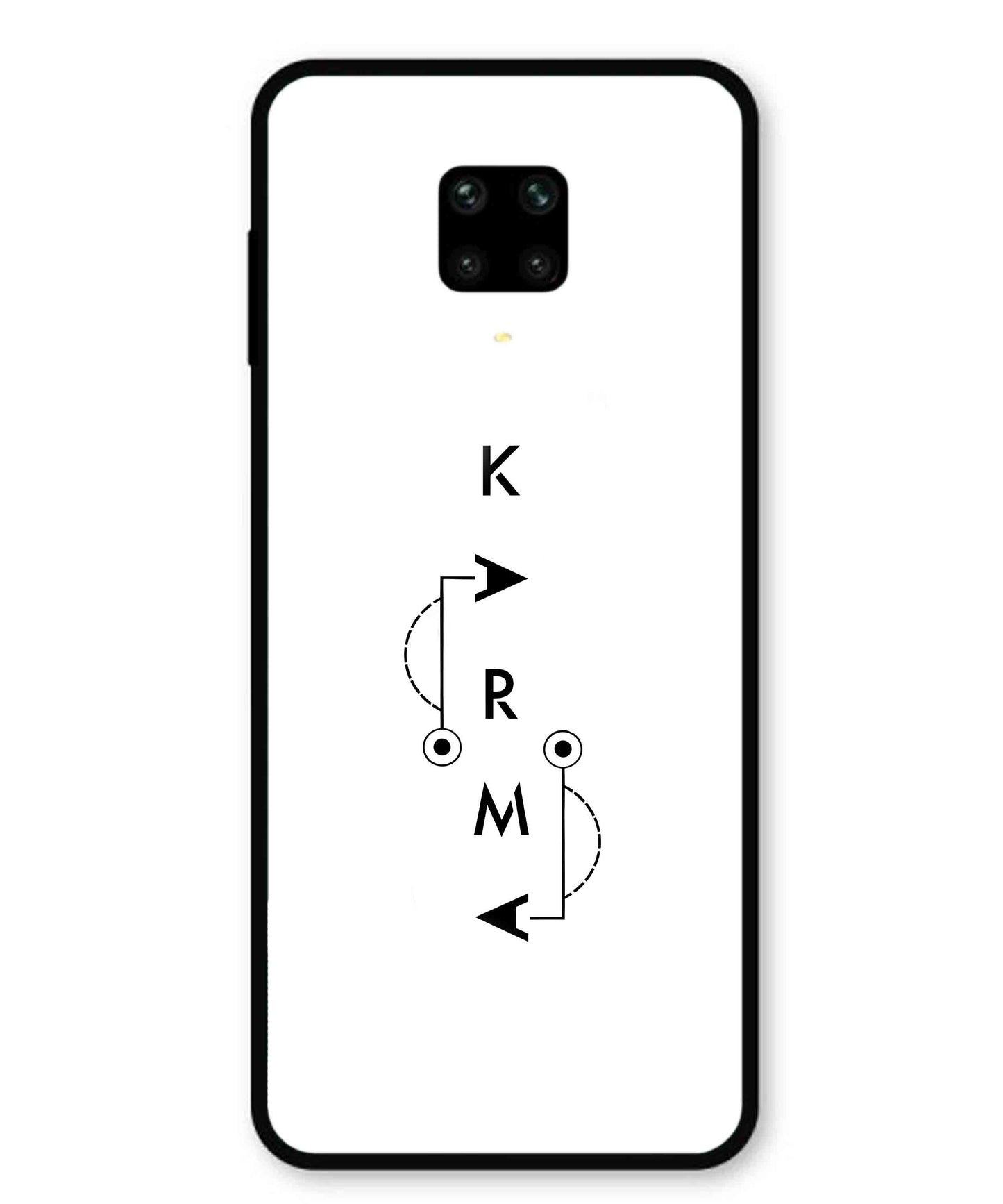 Karma Aesthetic Metal Back Cover Phone Case for Xiaomi Redmi Note 9 Pro Max