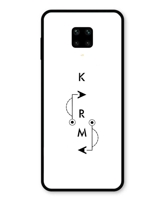 Karma Aesthetic Metal Back Cover Phone Case for Xiaomi Redmi Note 9 Pro Max