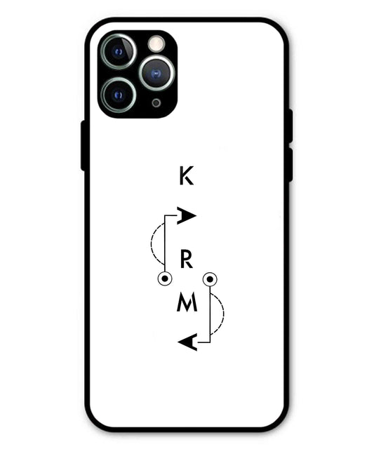Karma Aesthetic Metal Back Cover Phone Case for iPhone 11 Pro Max
