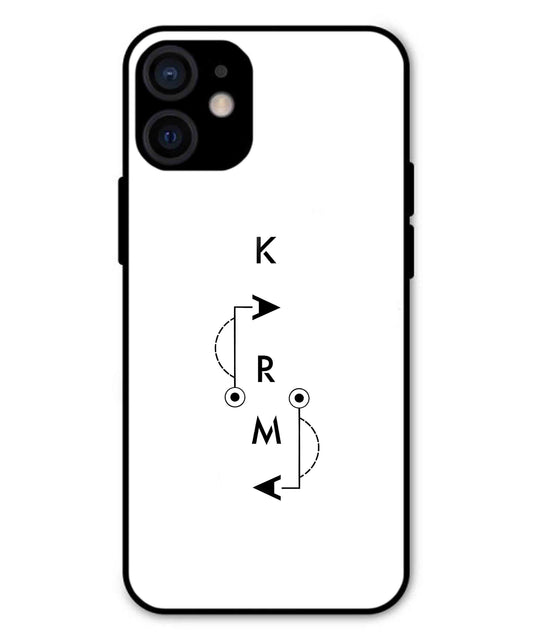 Karma Aesthetic Metal Back Cover Phone Case for iPhone 13 Mini