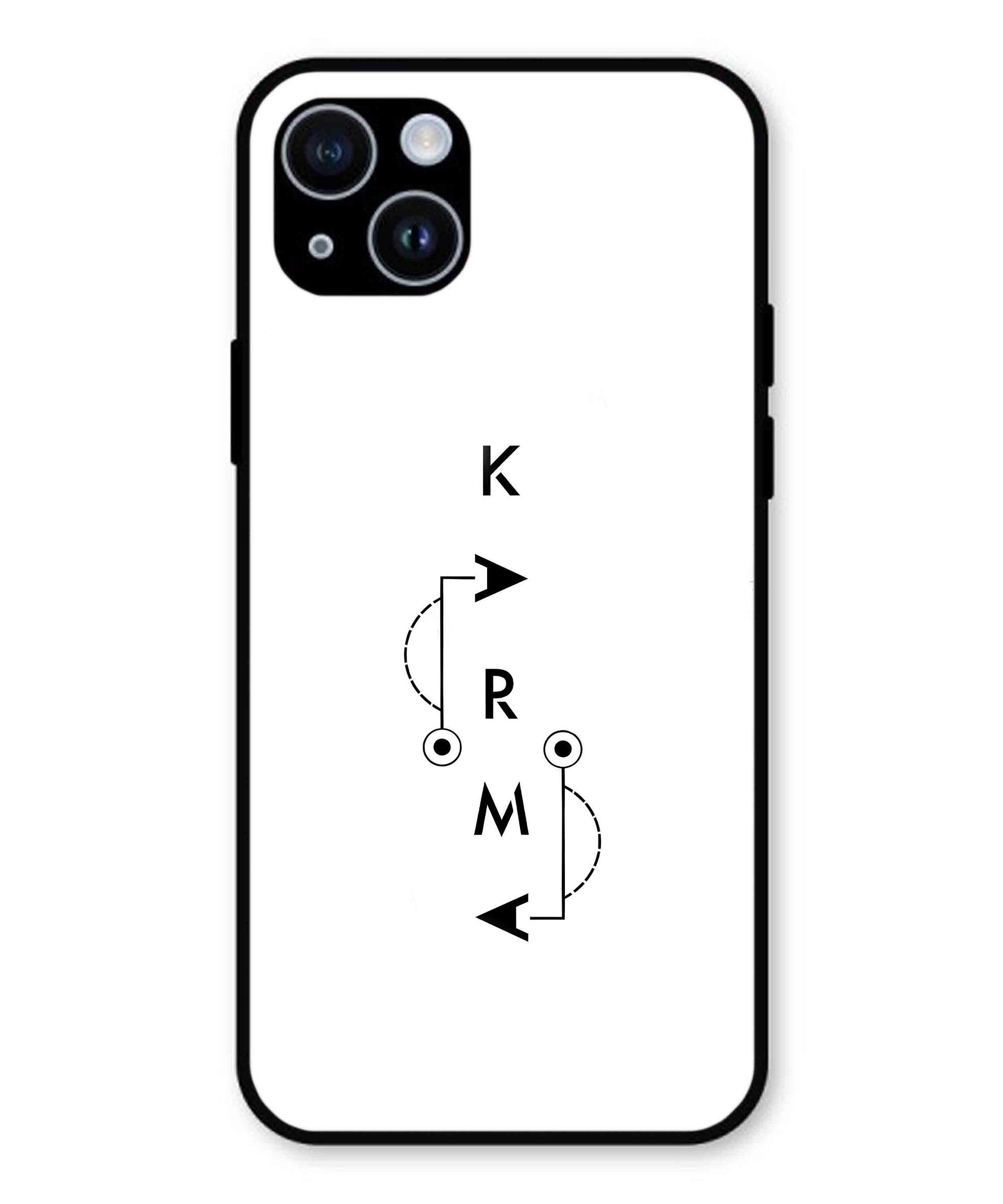 Karma Aesthetic Metal Back Cover Phone Case for iPhone 14