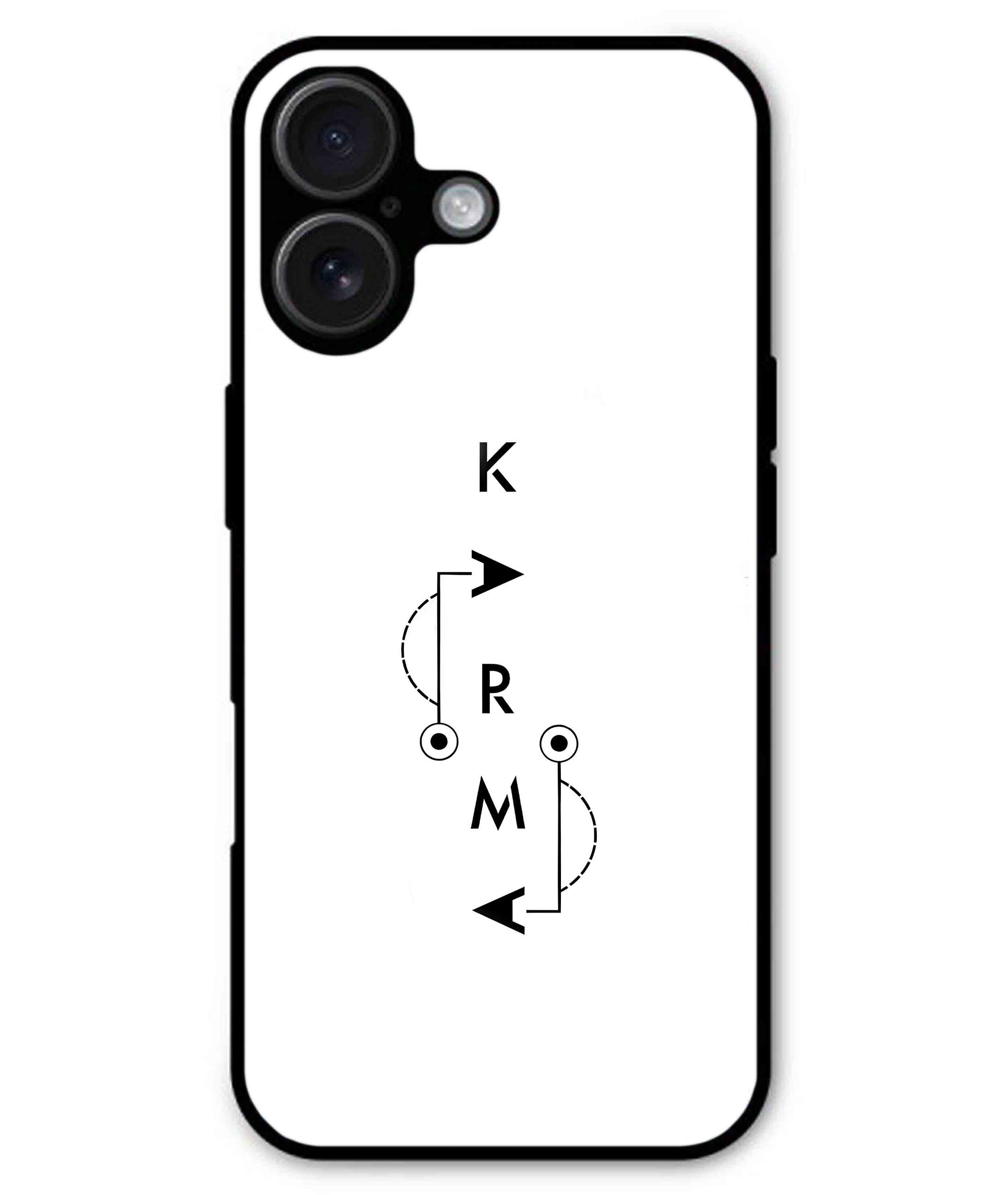 Karma Aesthetic Metal Back Cover Phone Case for iPhone 16
