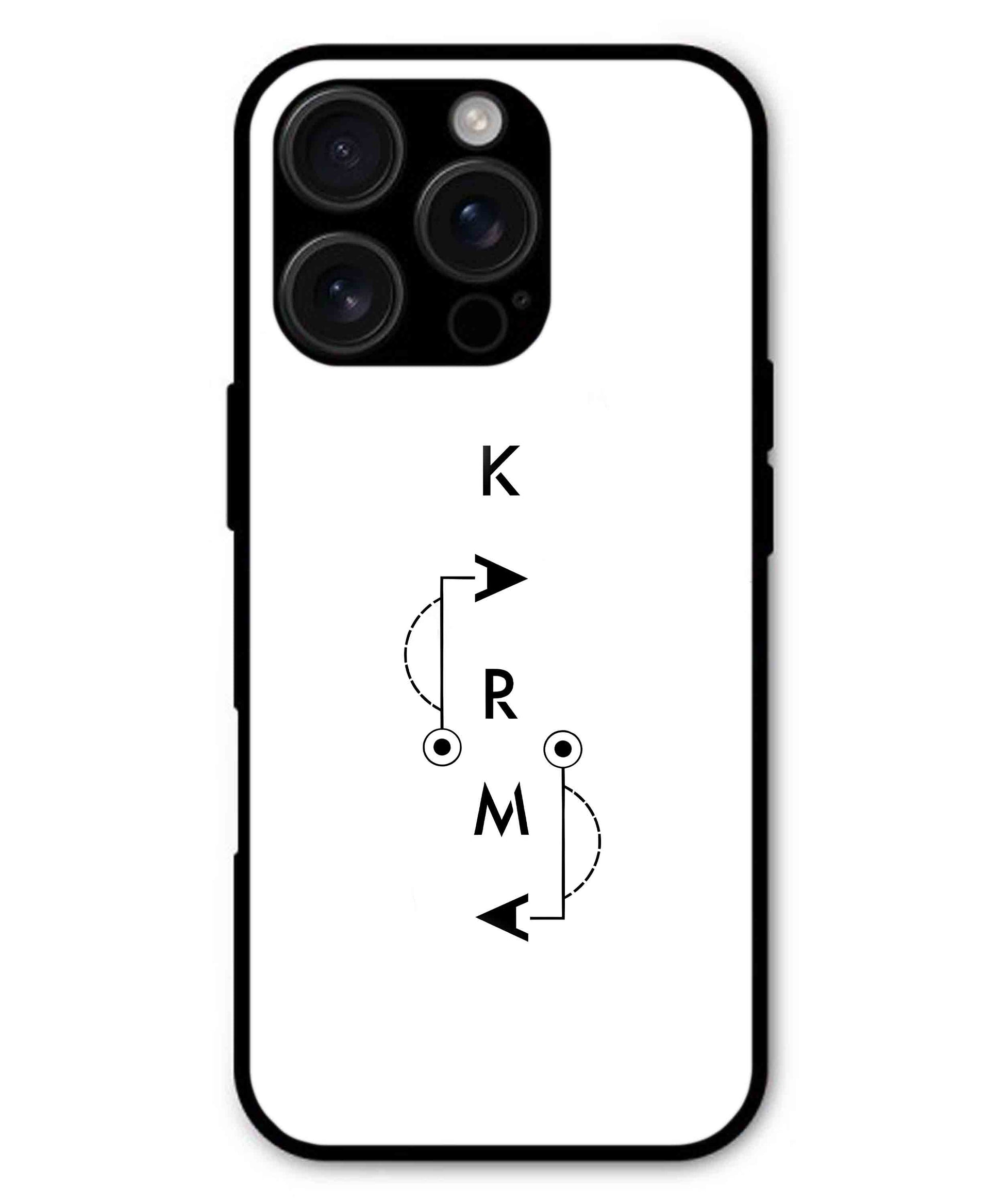 Karma Aesthetic Metal Back Cover Phone Case for iPhone 16 Pro