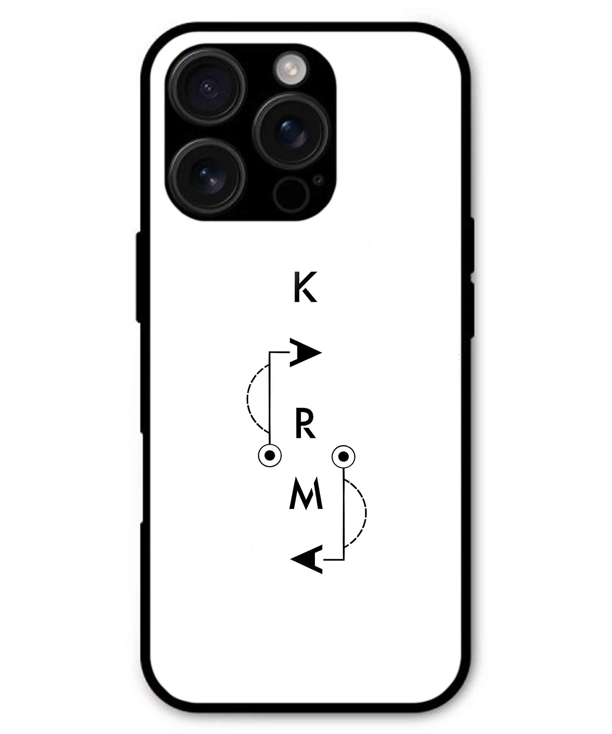 Karma Aesthetic Metal Back Cover Phone Case for iPhone 16 ProMax