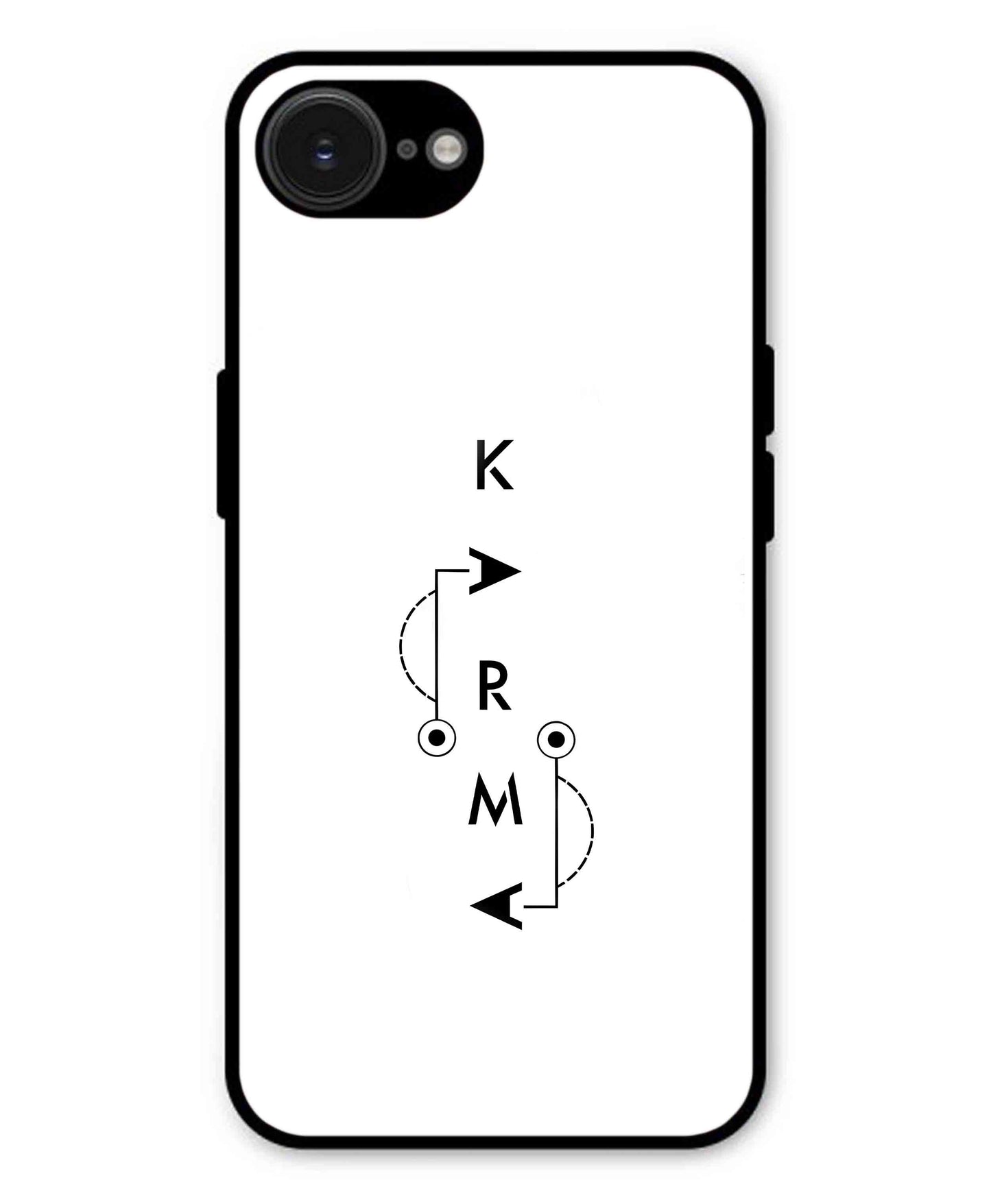 Karma Aesthetic Metal Back Cover Phone Case for iPhone 16e