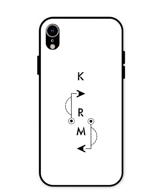 Karma Aesthetic Metal Back Cover Phone Case for iPhone Xr