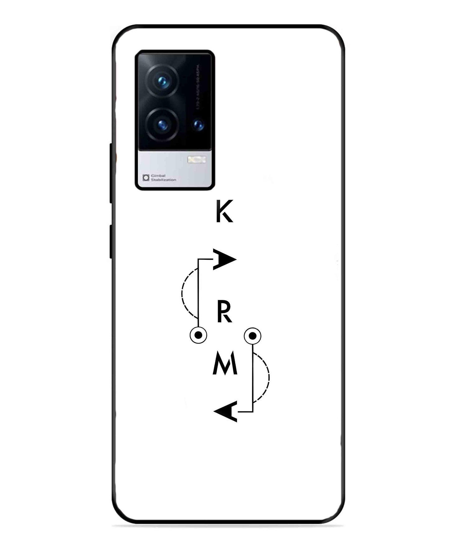 Karma Aesthetic Metal Back Cover Phone Case for iQOO 9