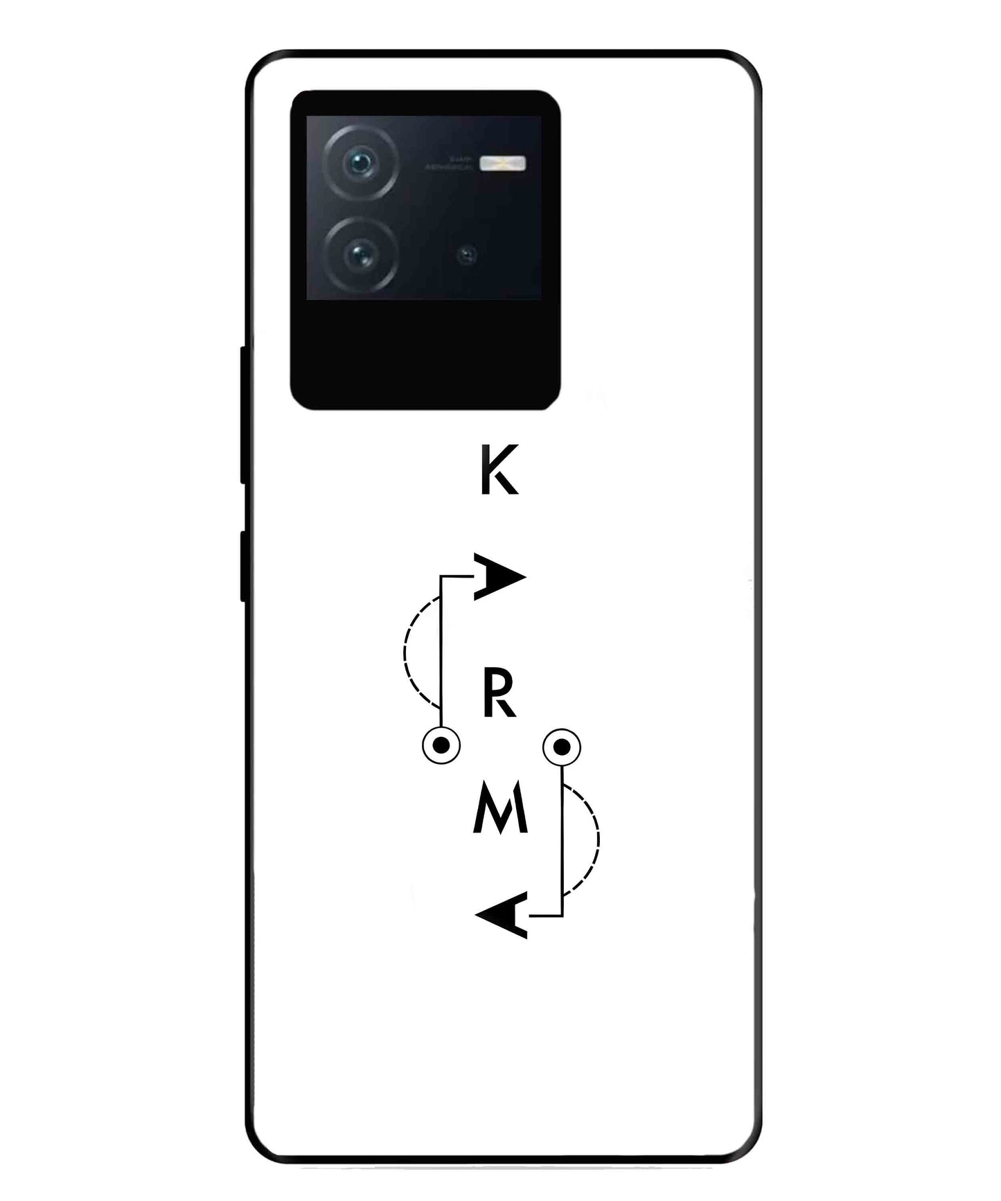 Karma Aesthetic Metal Back Cover Phone Case for iQOO Neo 6