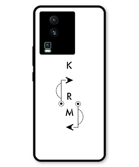 Karma Aesthetic Metal Back Cover Phone Case for iQOO Neo 7 Pro
