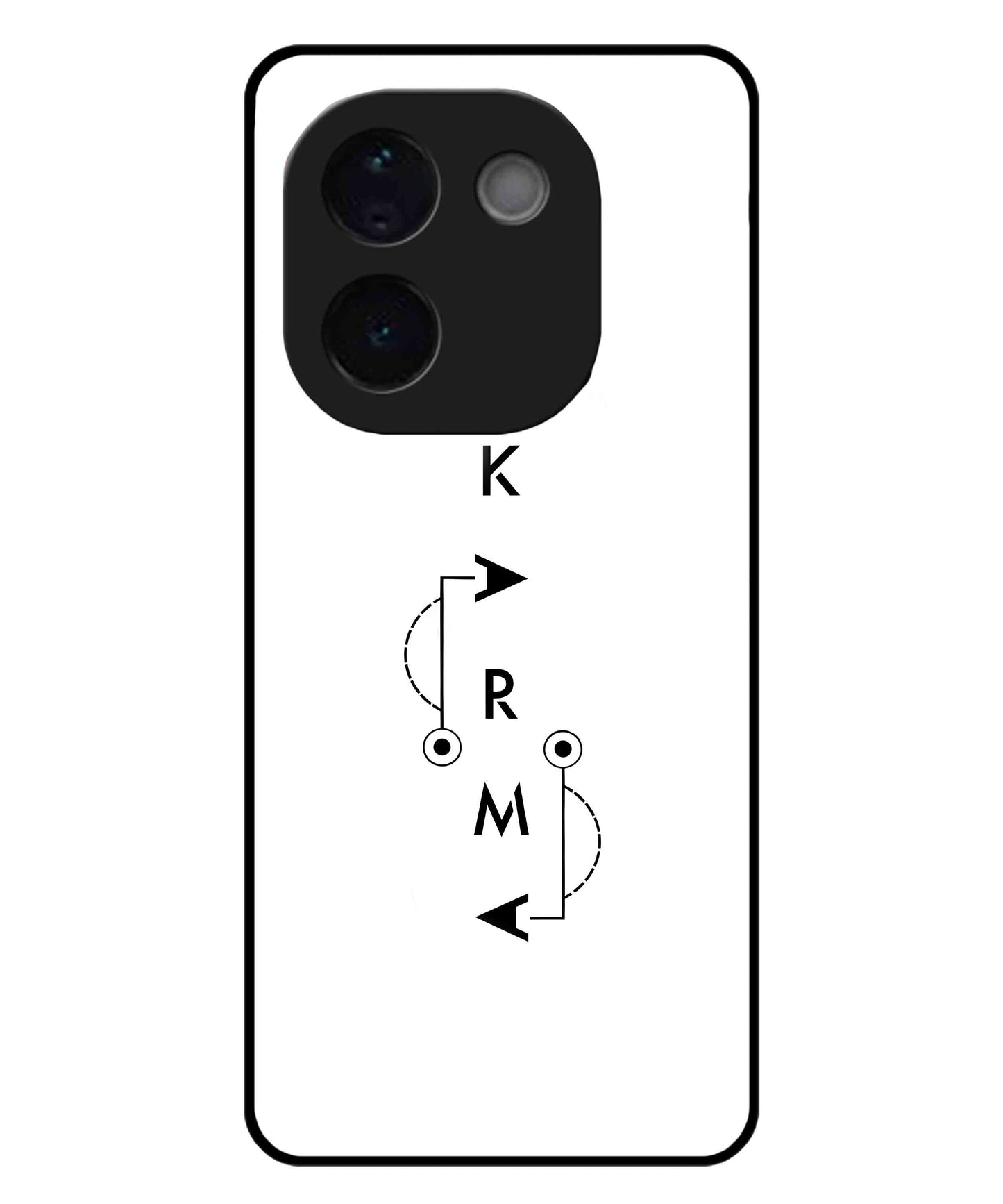 Karma Aesthetic Metal Back Cover Phone Case for iQOO Z9s Pro