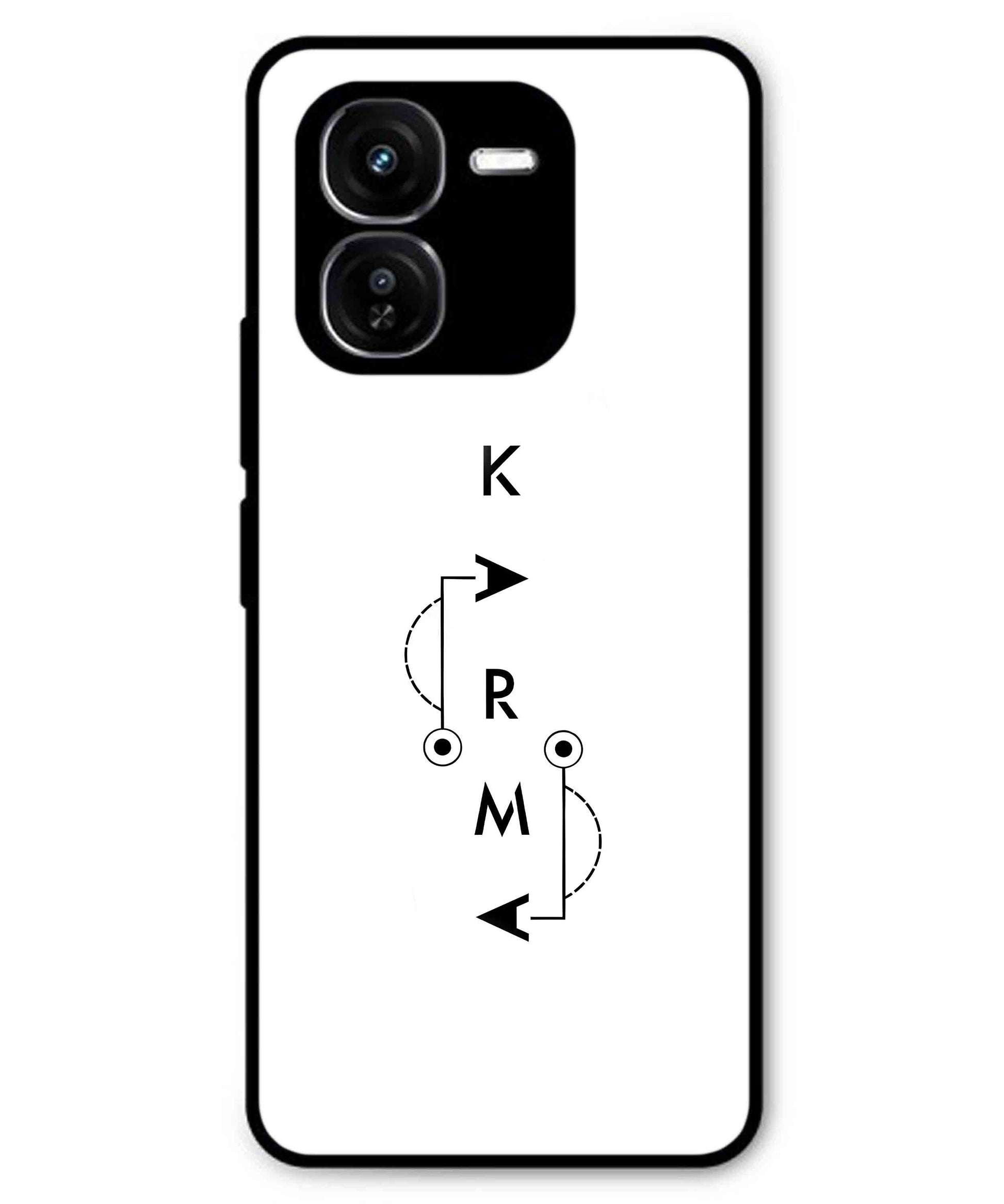 Karma Aesthetic Metal Back Cover Phone Case for iQOO Z9x