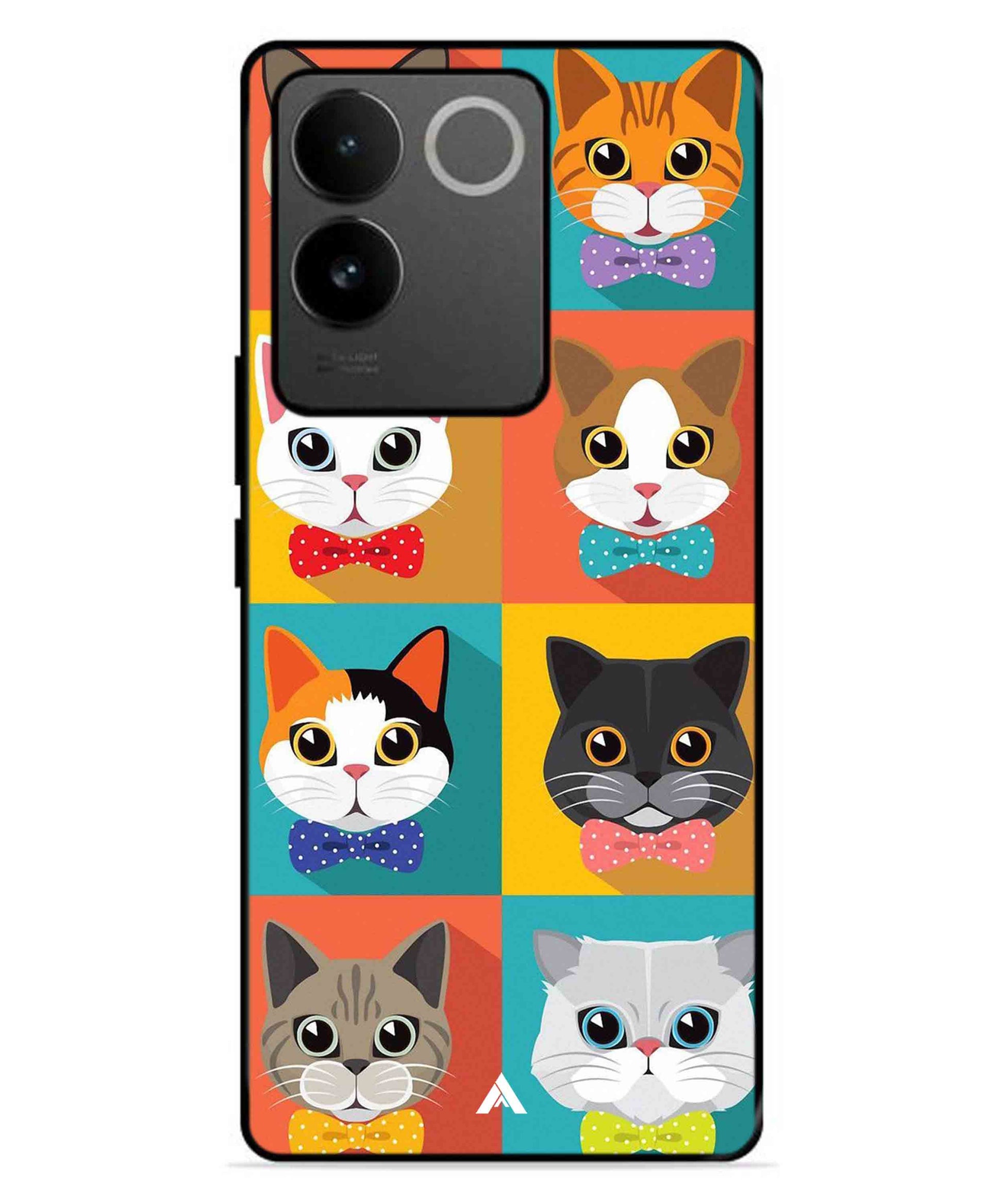 Kitties Metal Back Cover Phone Case for IQOO Z7 Pro