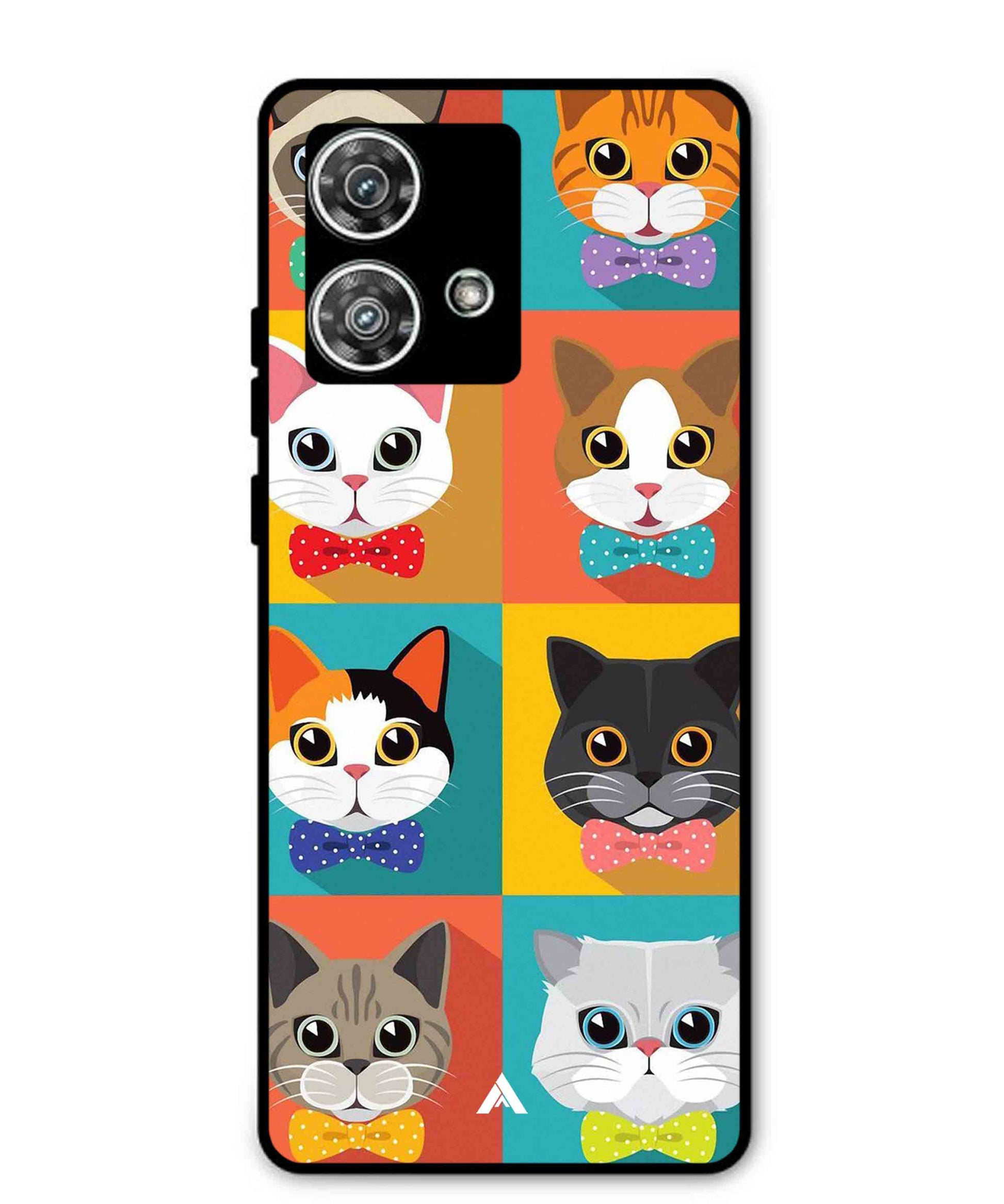 Kitties Metal Back Cover Phone Case for Moto Edge 40 Neo