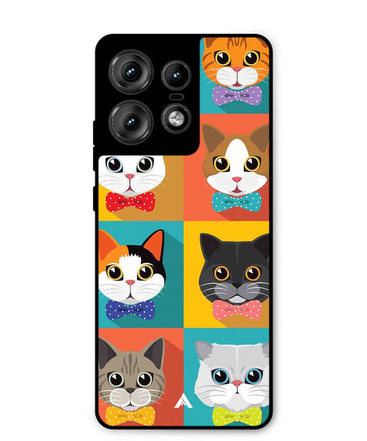 Kitties Metal Back Cover Phone Case for Moto Edge 50 Pro