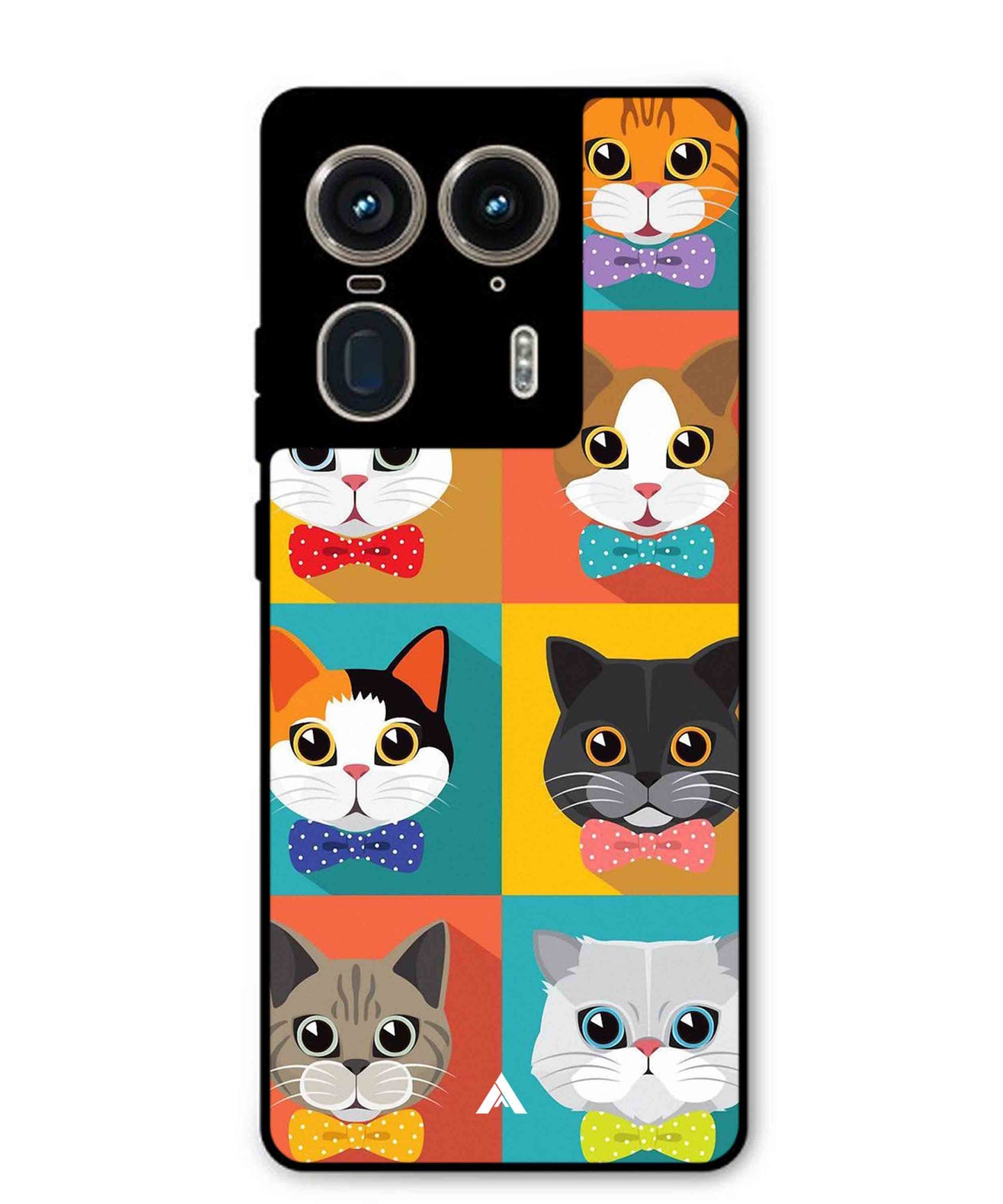 Kitties Metal Back Cover Phone Case for Moto Edge 50 Ultra
