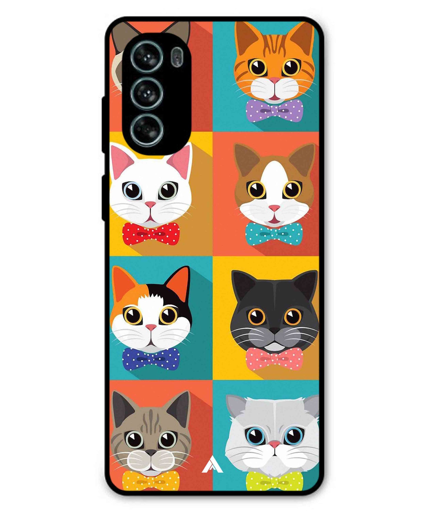 Kitties Metal Back Cover Phone Case for Moto G62