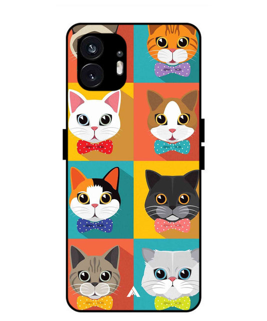 Kitties Metal Back Cover Phone Case for Nothing Phone 2a