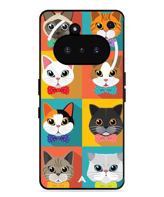 Kitties Metal Back Cover Phone Case for Nothing Phone 3a