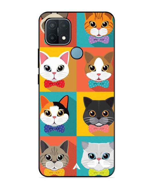 Kitties Metal Back Cover Phone Case for OPPO A15
