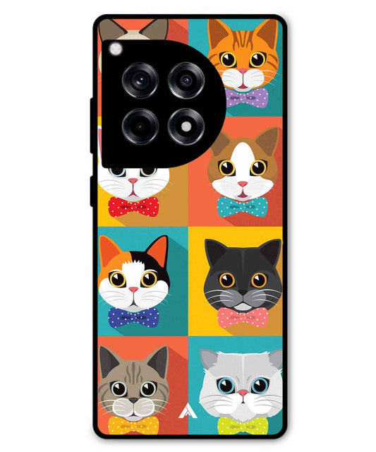 Kitties Metal Back Cover Phone Case for Oneplus 12R