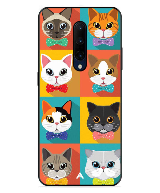 Kitties Metal Back Cover Phone Case for Oneplus 7 Pro
