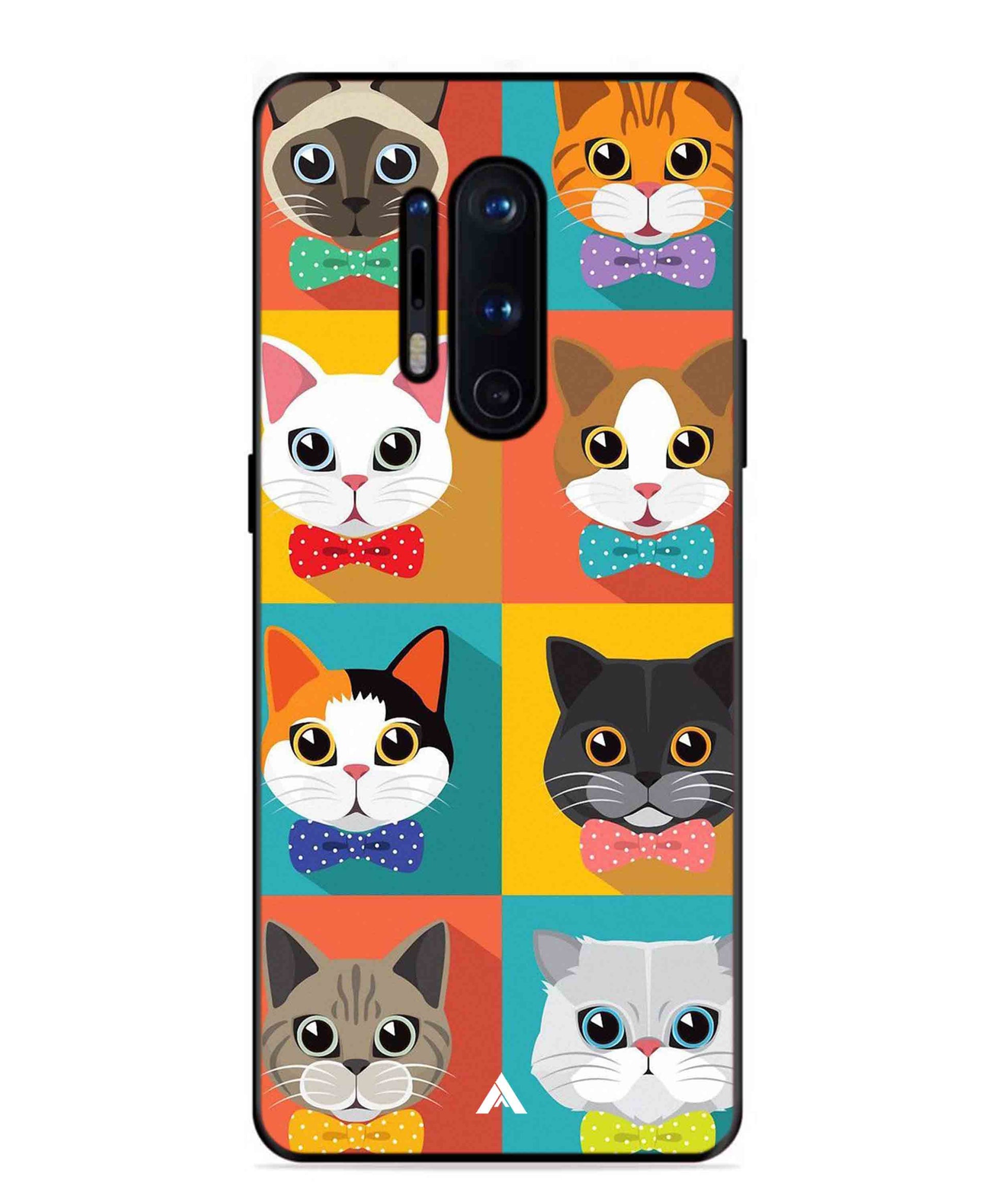 Kitties Metal Back Cover Phone Case for Oneplus 8 Pro