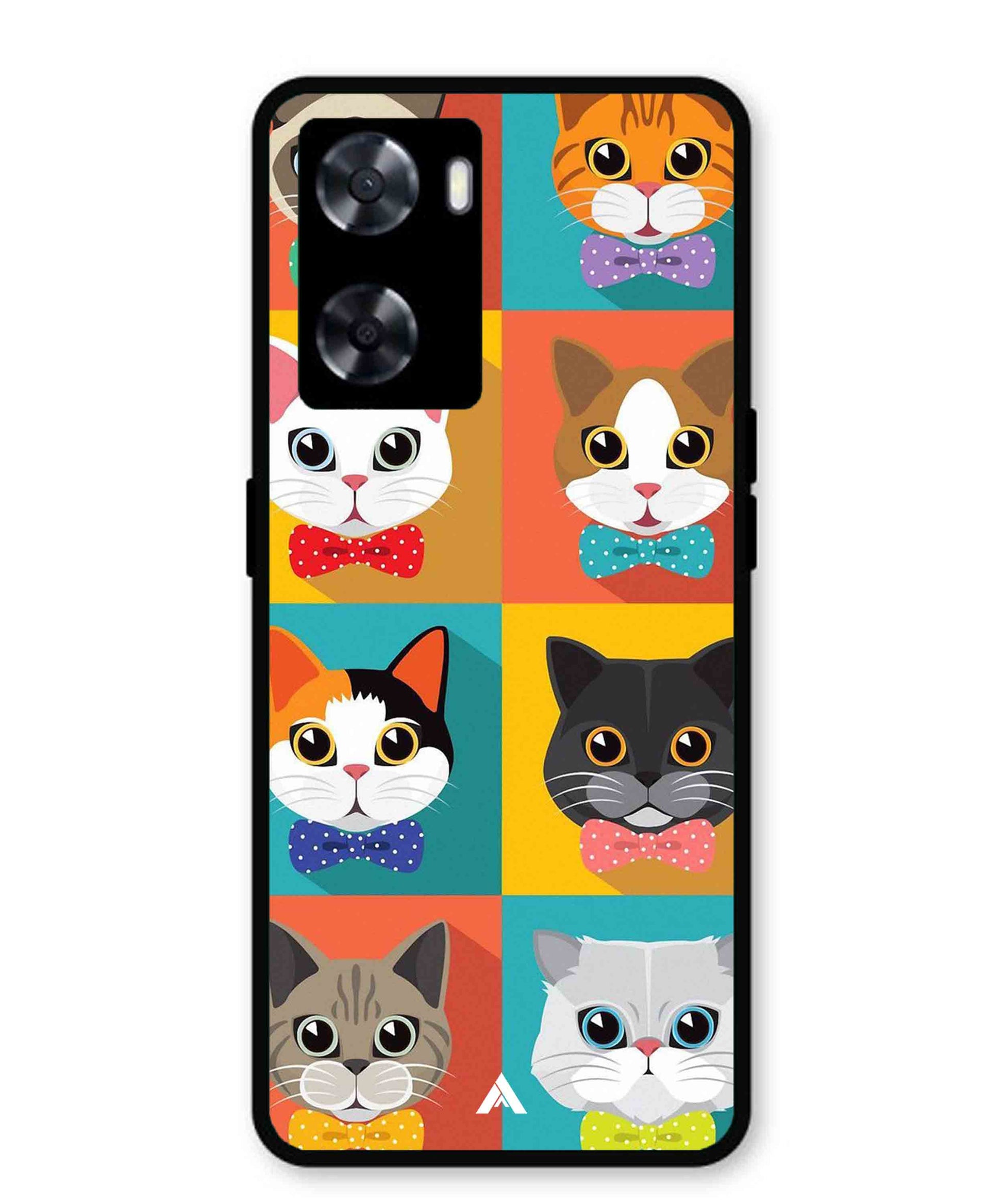 Kitties Metal Back Cover Phone Case for Oppo A57