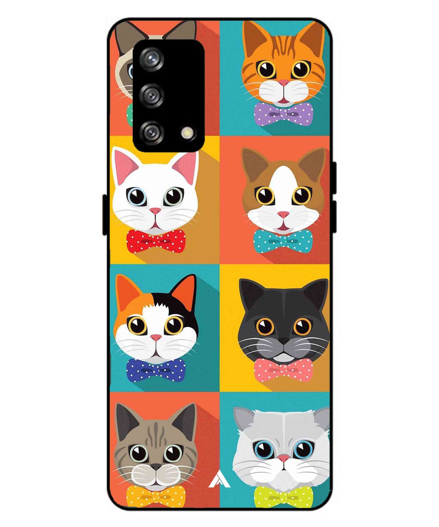 Kitties Metal Back Cover Phone Case for Oppo A93