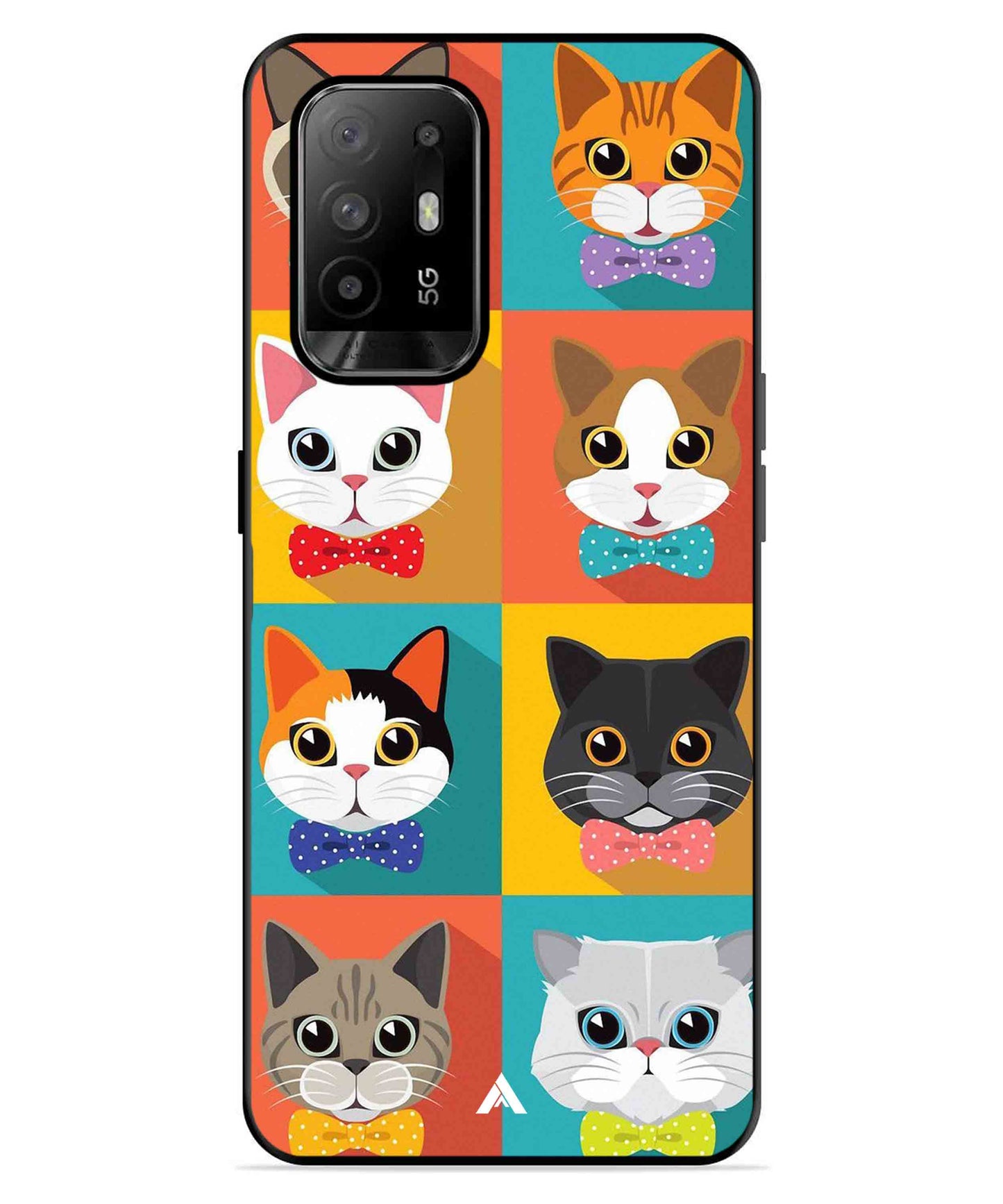 Kitties Metal Back Cover Phone Case for Oppo F19 Pro Plus