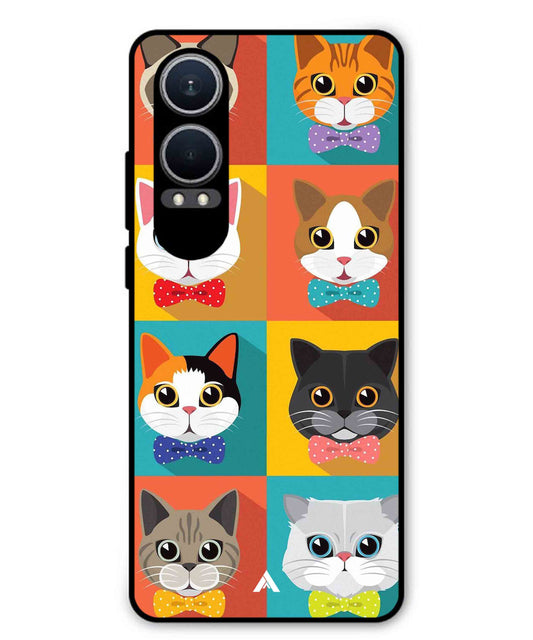 Kitties Metal Back Cover Phone Case for Oppo K12x