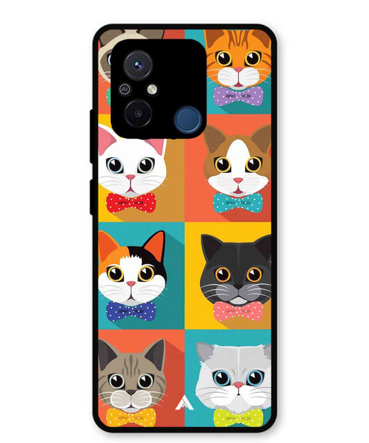 Kitties Metal Back Cover Phone Case for Poco C55